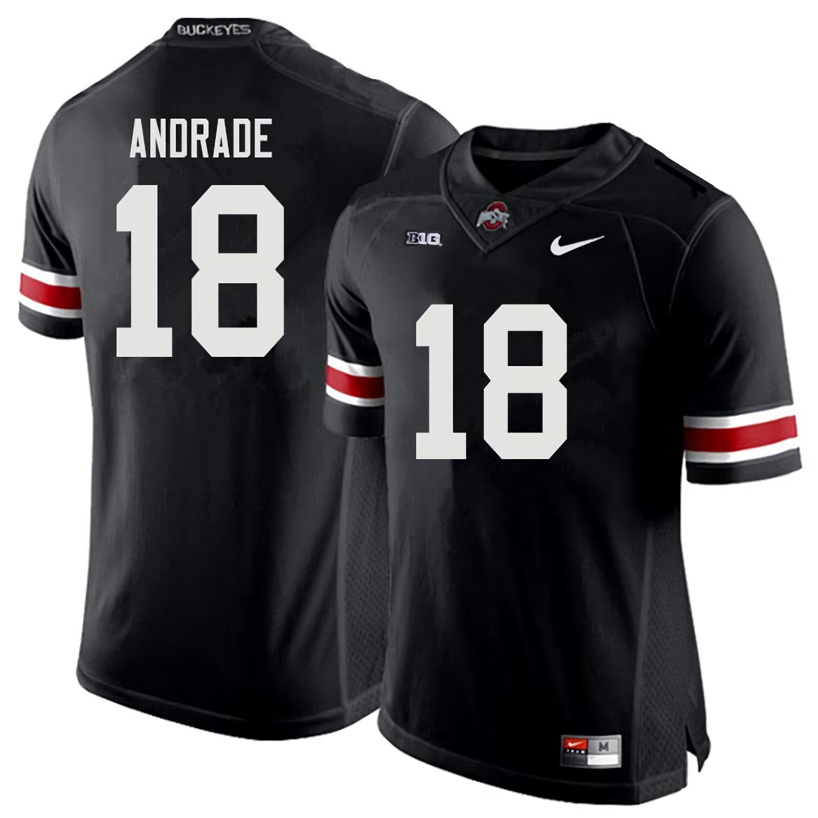 J.P. Andrade Ohio State Buckeyes Men's NCAA #18 Nike Black College Stitched Football Jersey LCB2656VY